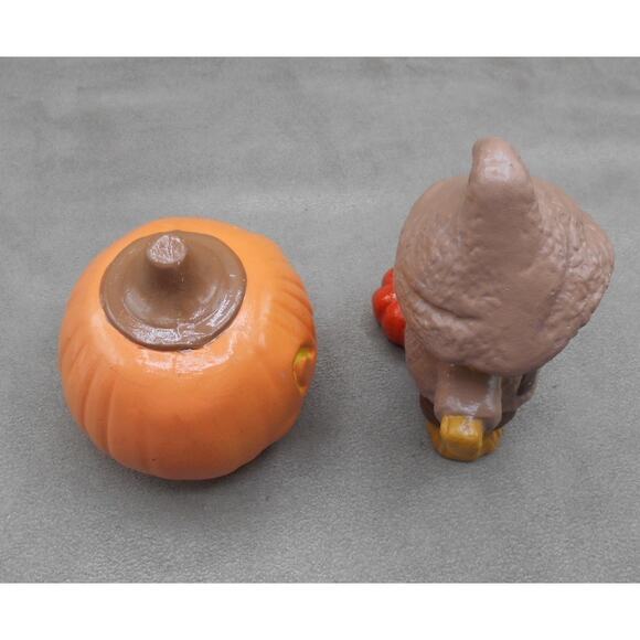 Vintage Halloween Ceramic Riverview Randy Scarecrow w/Pumpkin Lot - Picture 7 of 8